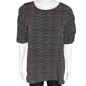 IMNYC Issac Mirzrahi by Dillards Short Ruched Sleeves Top Size Medium